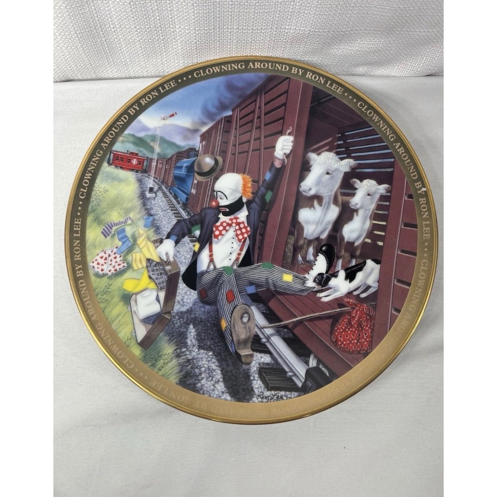 Ron Lee Clowning Around Traveling in Style Collector Plate 1993 Limited Edition